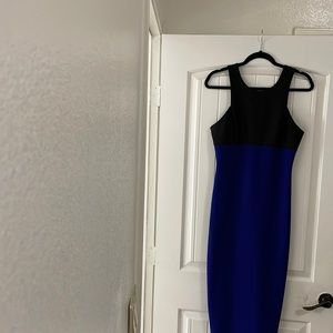 Mid body con dress with gold hardware(back zipper)